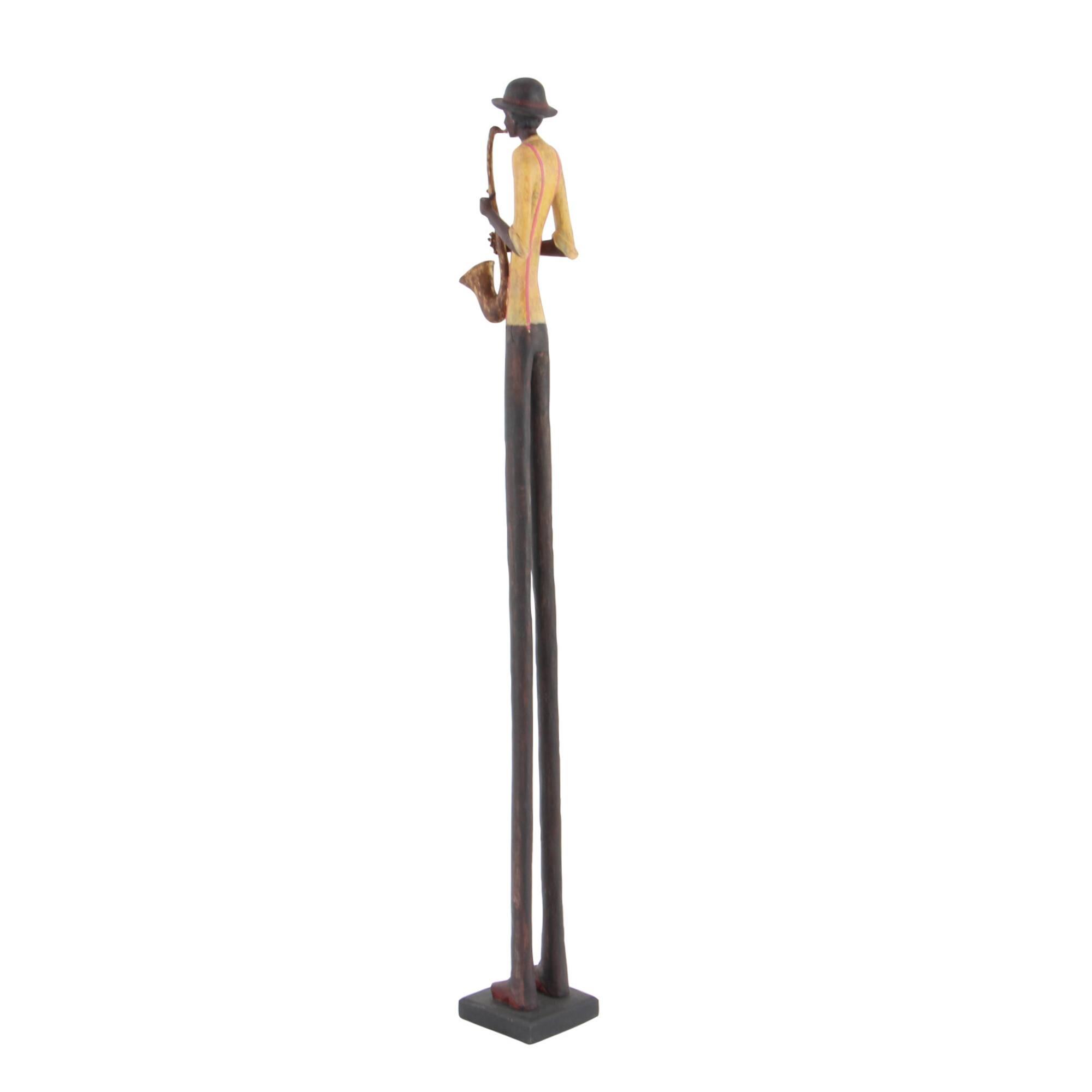 40" Brown Polystone Eclectic Musician Sculpture Set